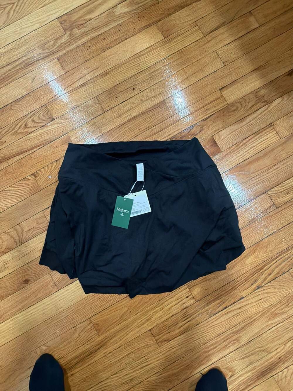Halara SoftlyZero Airy High Waisted Crossover Skort Black 1X